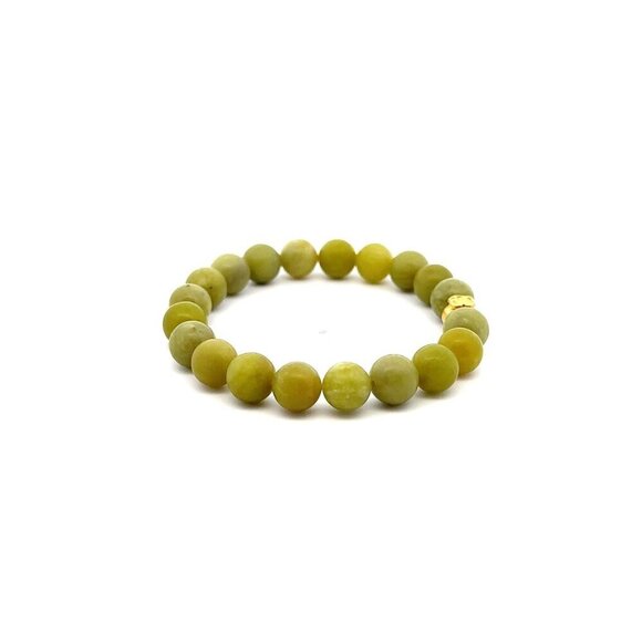 24K Gold Money Bag Charm Bracelet Gemstones Peridot August Birthstones 8mm S6" - Picture 3 of 5